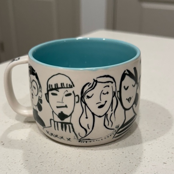 Anthropologie "My Kind Of Person" People
Sketch Mug Turquoise Interior - Retired - Picture 2 of 8